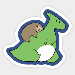 Sloth and Hadrosaurus Sticker